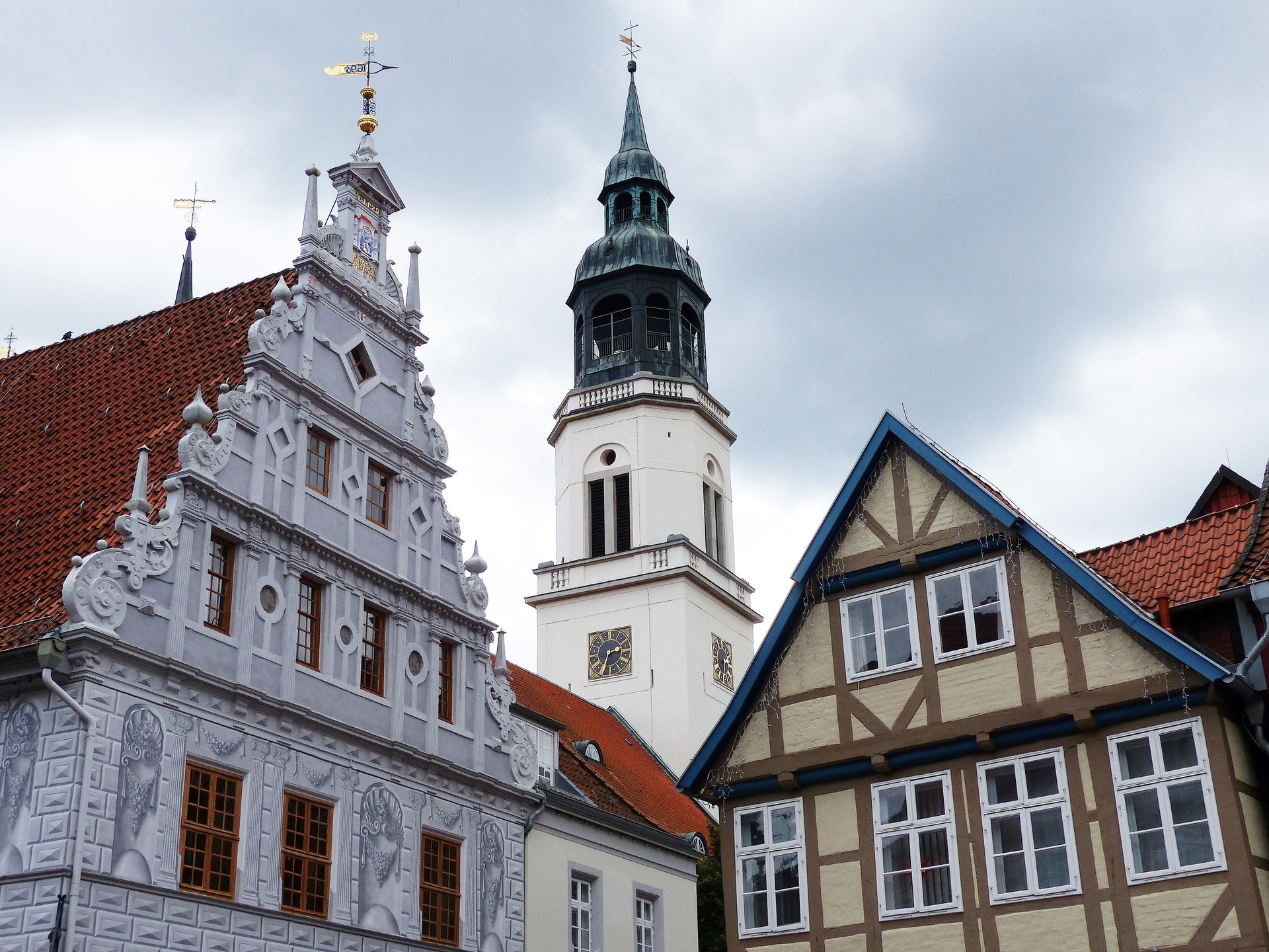 Celle, Lower Saxony, picturesque old town with over 400 half-timbered houses